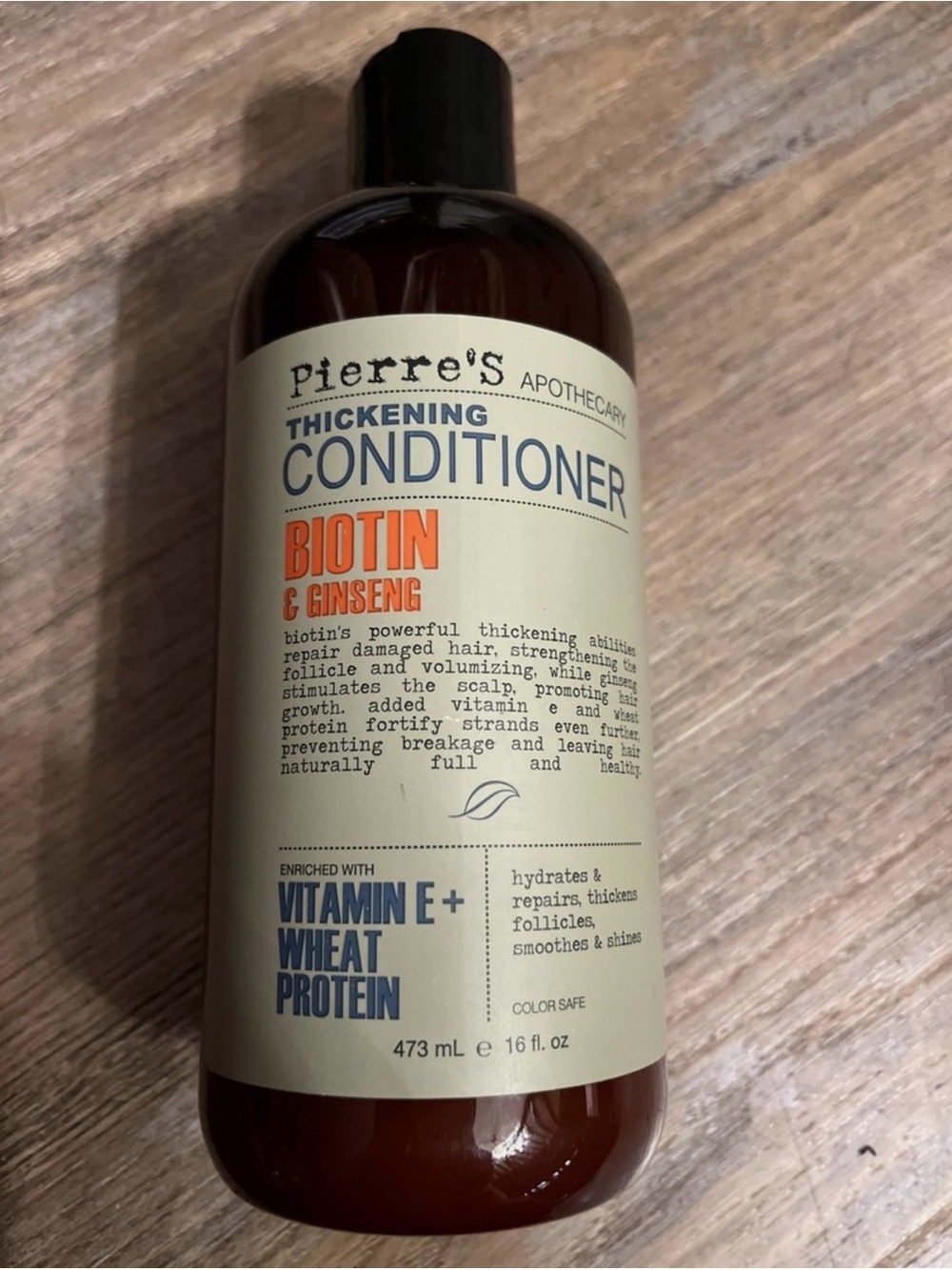 Pierre’s Biotin & Ginseng Thickening Conditioner - Cream Label
